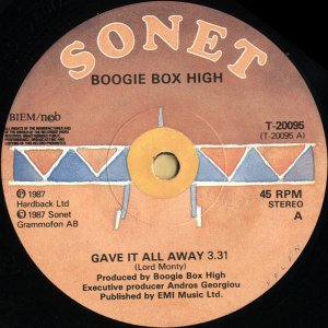 BOOGIE BOX HIGH / Gave It All Away [7INCH]