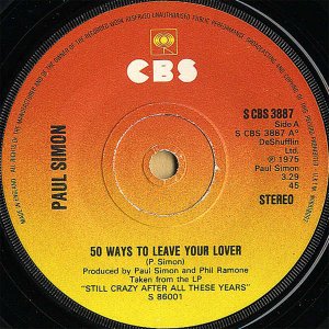 PAUL SIMON / 50 Ways To Leave Your Lover [7INCH]