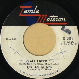 THE TEMPTATIONS / All I Need [7INCH]