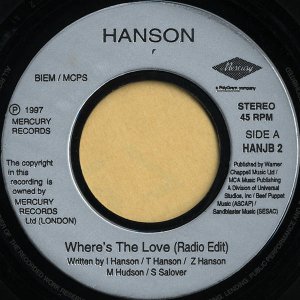 HANSON / Where's The Love [7INCH]