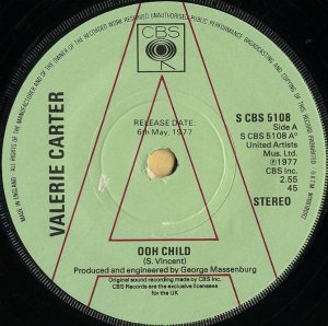 VALERIE CARTER / Ooh Child [7INCH]