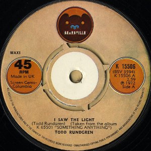 TODD RUNDGREN / I Saw The Light [7INCH]