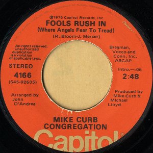 MIKE CURB CONGREGATION / Fools Rush In [7INCH]