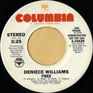 DENIECE WILLIAMS / Free [7INCH]