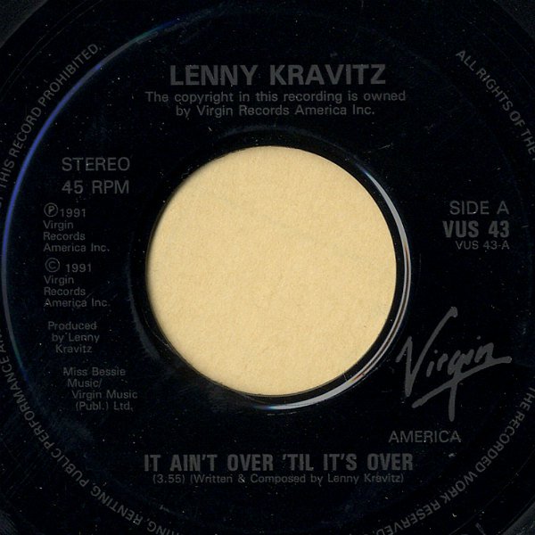 LENNY KRAVITZ / It Ain't Over 'Til It's Over [7INCH] - レコード 