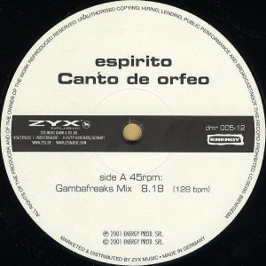 ESPIRITO / Canto De Orfeo [12INCH]