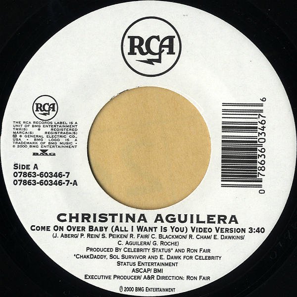 CHRISTINA AGUILERA / Come On Over Baby (All I Want Is You) [7INCH] -  レコード通販オンラインショップ | GADGET / Disque.JP