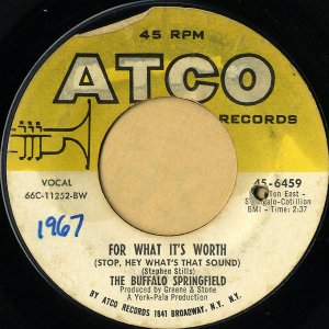 THE BUFFALO SPRINGFIELD / For What It's Worth [7INCH]