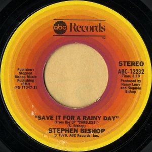 STEPHEN BISHOP / Save It For A Rainy Day [7INCH]