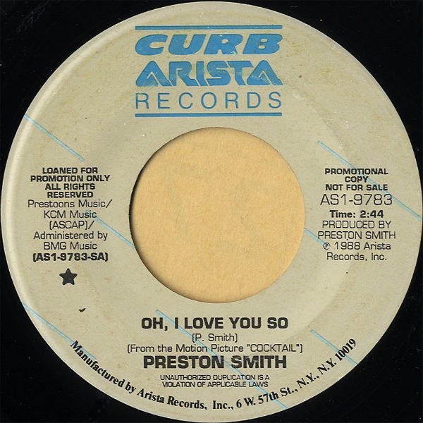 PRESTON SMITH (SOUNDTRACK from Concktail) / Oh, I Love You So