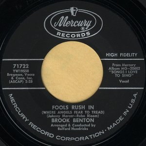 BROOK BENTON / Fools Rush In [7INCH]