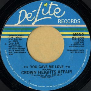 CROWN HEIGHTS AFFAIR / You Gave Me Love [7INCH]