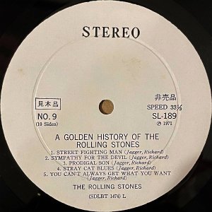 THE ROLLING STONES / A Golden History Of The Rolling Stones [LP]