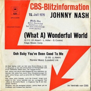 JOHNNY NASH / (What A) Wonderful World [7INCH]
