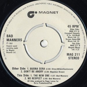 BAD MANNERS / Buona Sera [7INCH]