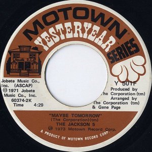 THE JACKSON 5 / Maybe Tomorrow [7INCH]