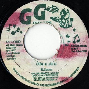 BARBARA JONES (B.JONES) / Oble Dee [7INCH]