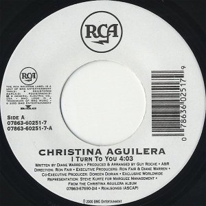 CHRISTINA AGUILERA / I Turn To You [7INCH]