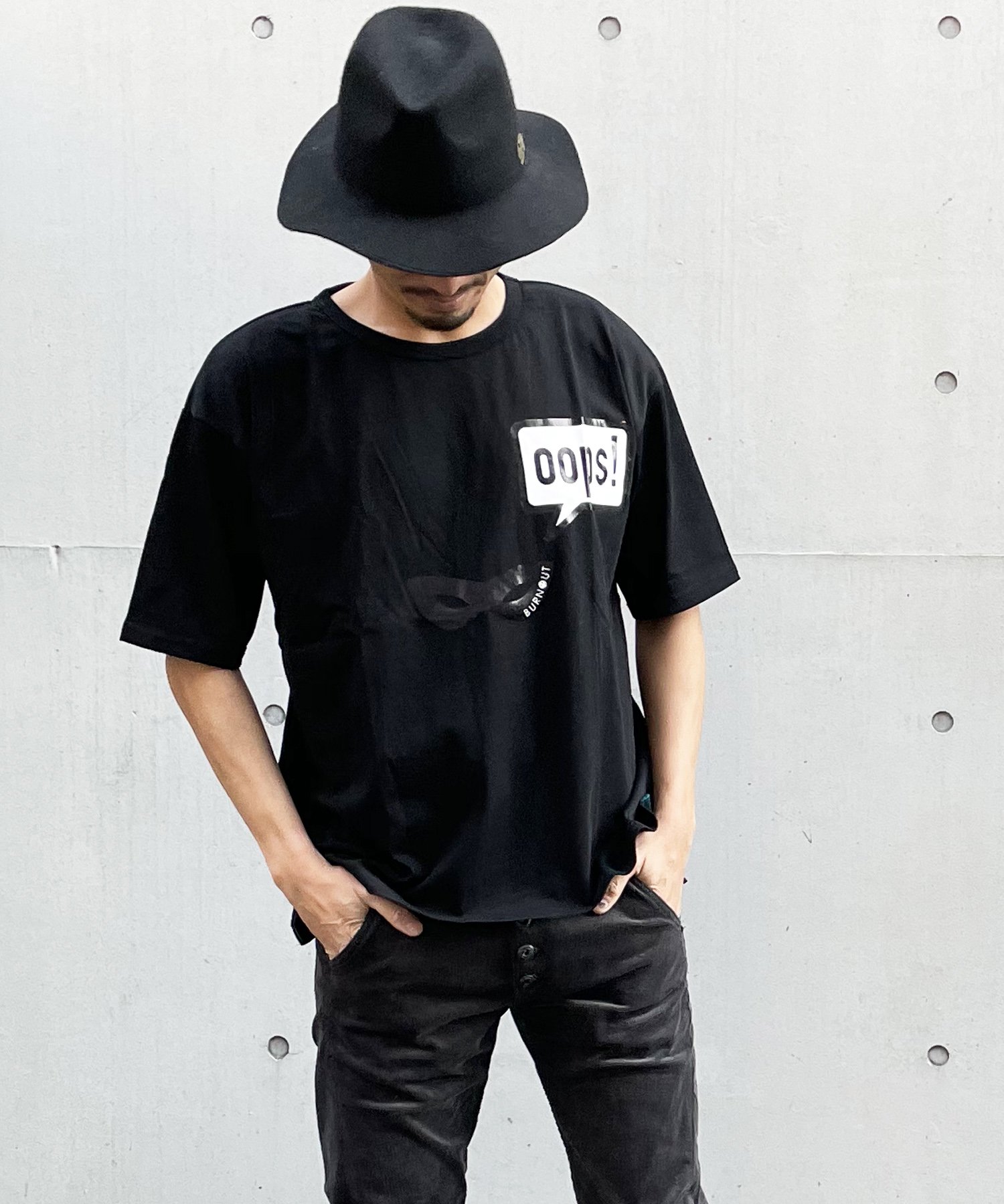 Burnout〔バーンアウト〕 OOPS T-シャツ（Black）