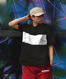 Burnout〔バーンアウト〕 『21' early summer collection』 モックネックワイドTシャツ（Black/White） 