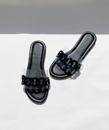 RULAH〔ルーラー〕 Clear Chain FLT Sandal（Black） 