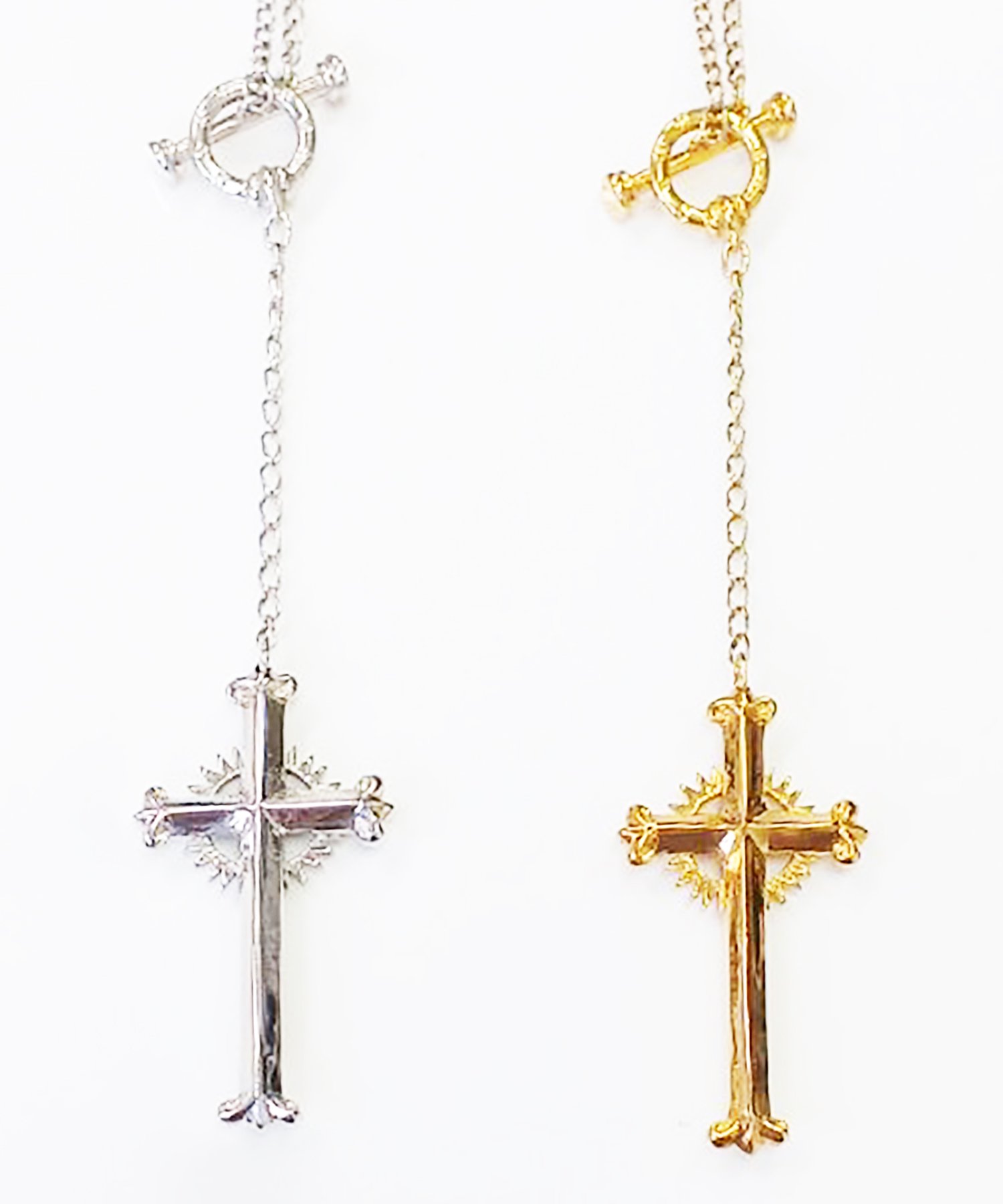 SAHRIVAR（シャフリーヴァル）Cross Necklace ( Silver 925 / BRASSｘ18K )