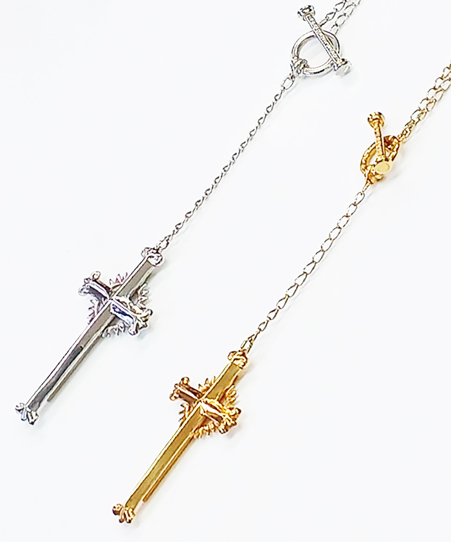 SAHRIVAR（シャフリーヴァル）Cross Necklace ( Silver 925 / BRASSｘ18K )