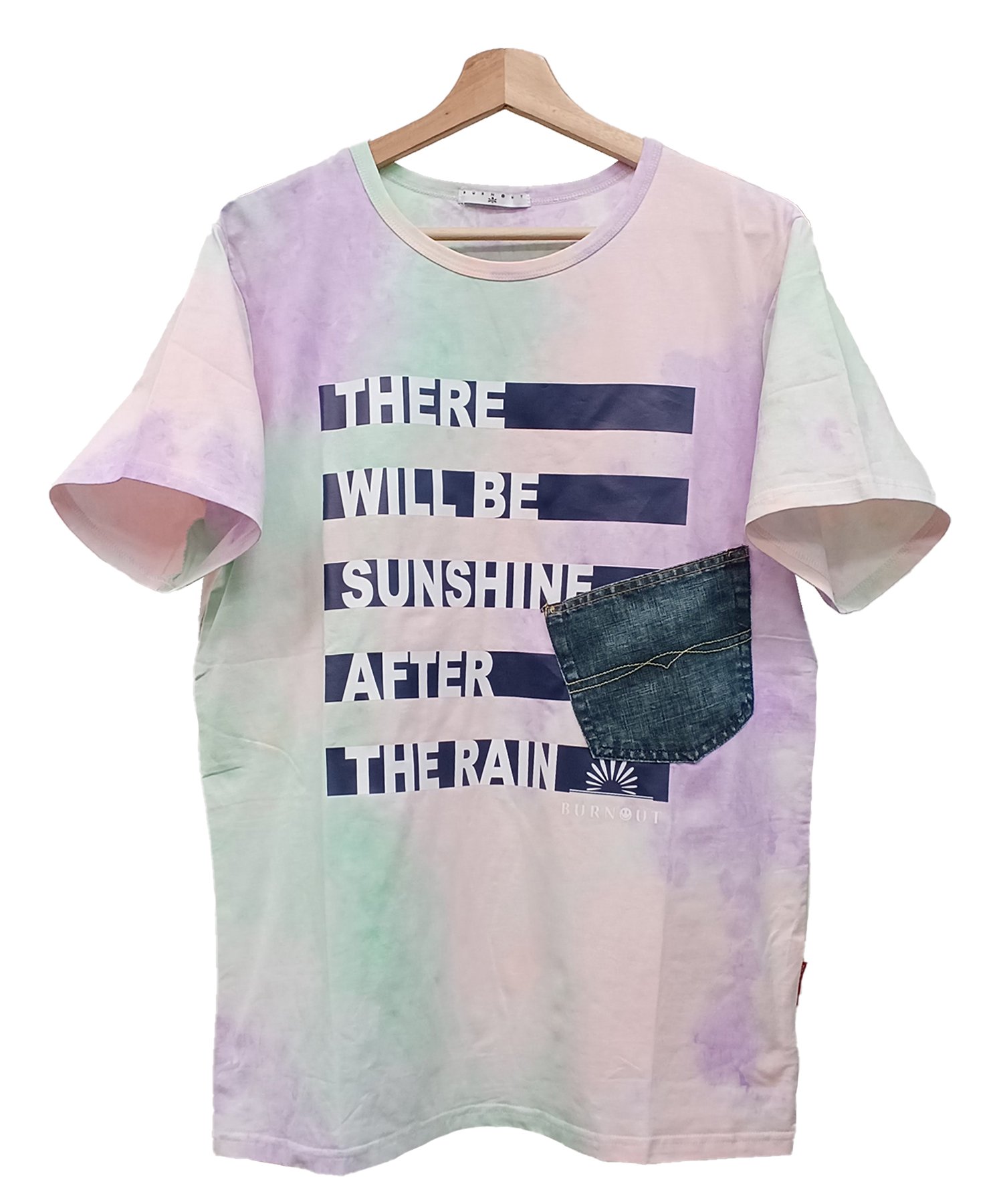 Burnout LAB̥С󥢥 ܡ tie-dye Tee Border print T-shirts / #82 Pink Purple