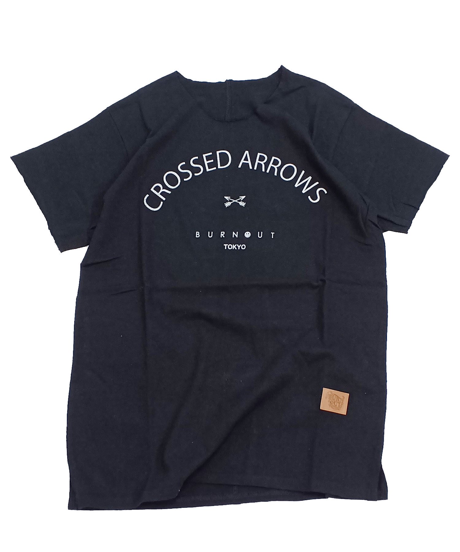 BURNOUT（バーンアウト）『CROSSED ARROWS』ラフィー天竺 カットオフTシャツ