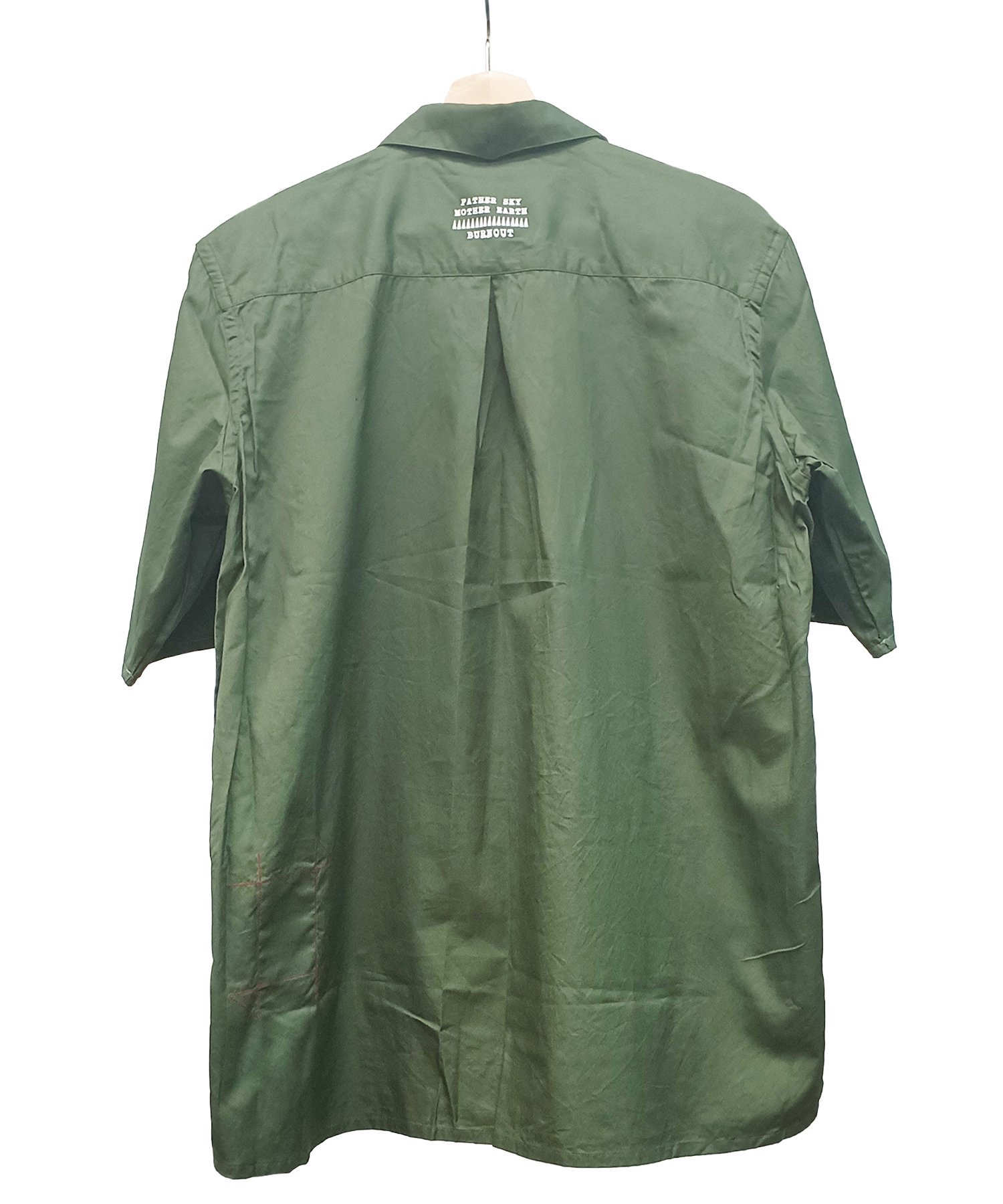 Burnout LAB〔バーンアウト ラボ〕ショートスリーブ ビッグシャツ /＃75　Khaki Green