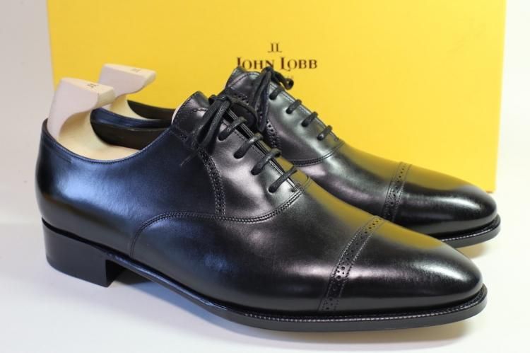 JOHN LOBB 5E ジョンロブ HEATH ブラックグレインレザー - ドレス/ビジネス