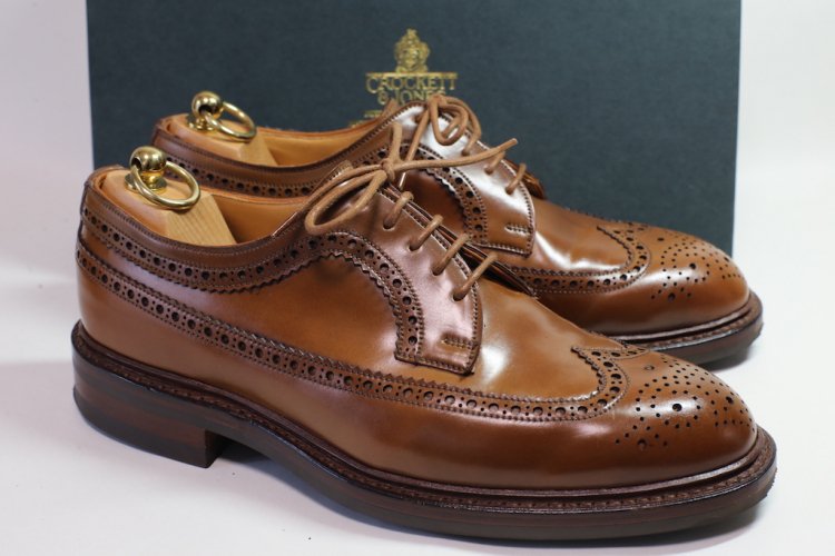 CROCKETT&JONES CHEVIOT コードバン シガー 6E - 靴