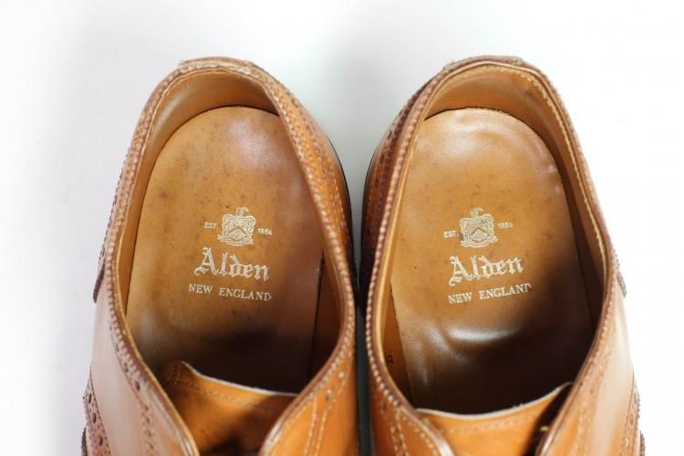 Alden ウィングチップ 966 9D カーフ 定番モデル】オールデン 966 WING TIP アバディーン ダークタン