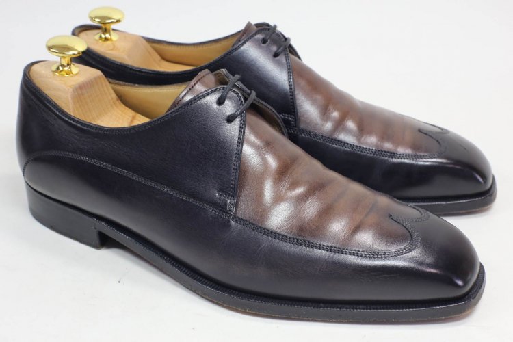 ベルルッティ ビスポーク ノルベ ウィングチップ 革靴 ブラック レザー - ドレス/ビジネス