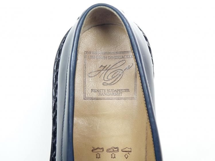 [超貴重] ハインリッヒディンケラッカー　ネイビー　コードバン　ローファー 298 使用数回 ハインリッヒ・ディンケラッカー ネイビー コード