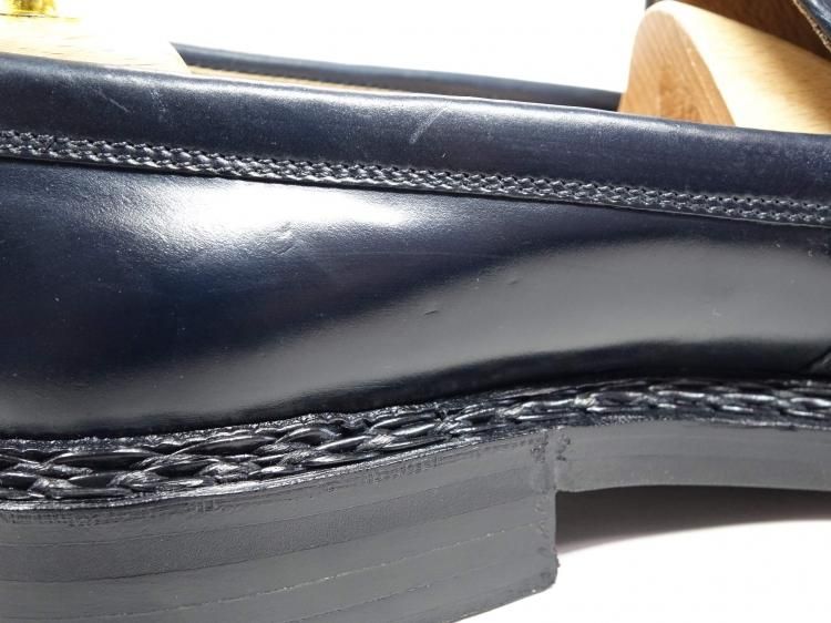 [超貴重] ハインリッヒディンケラッカー　ネイビー　コードバン　ローファー 298 使用数回 ハインリッヒ・ディンケラッカー ネイビー コード