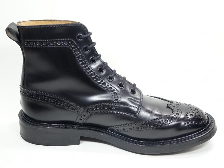 667 使用数回 トリッカーズ ブラック コードバン カントリーブーツ 8-5