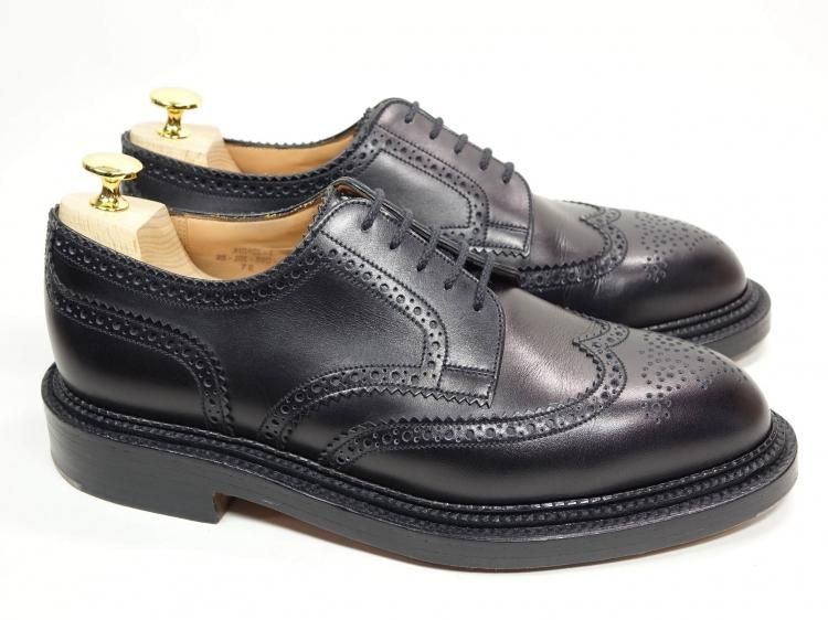 J.M. WESTON Triple Sole Derby ジェイエムウエストン トリプルソールダービー レザーシューズ 革靴 ウイングチップ メダリオン ブラウン サイズ7E【230824】【-B】【me04】