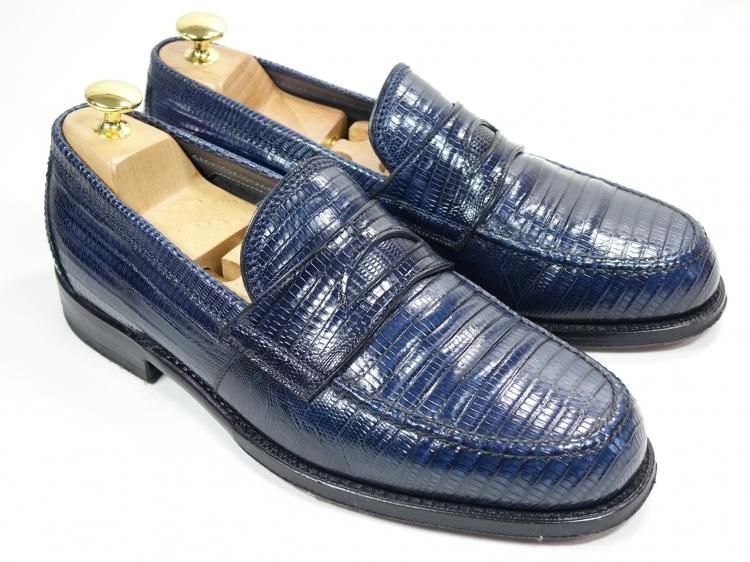 473 使用数回 ジャコメッティ リザードローファー 40 ＃FG123