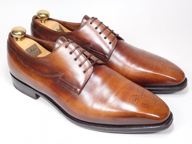 386 使用数回 コルテ Corthay プレーントゥ UK7.5位 - SHOESAHOLIC