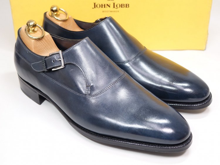 一部予約！】 ASH Lobb John 新品！ジョンロブ アッシュ Blue Dark 7E