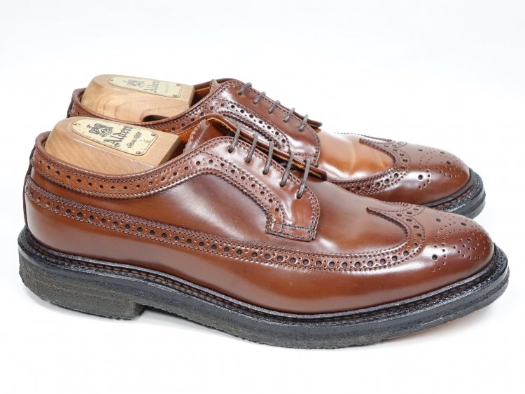 880 使用数回 オールデン ラベロ コードバン ロングウィングチップ 7D ＃97502 - SHOESAHOLIC シューホリック 公式 |  高級中古靴専門の通販と買取ストア