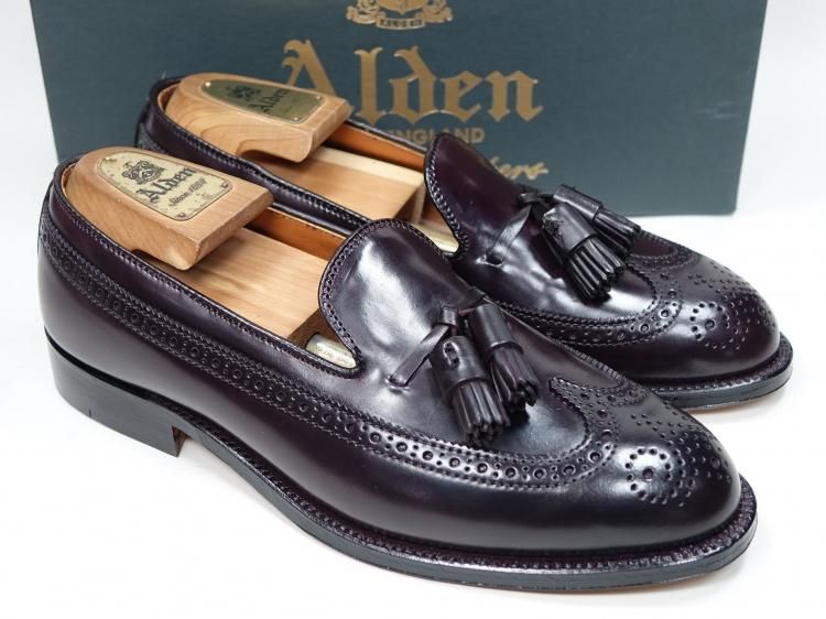 オールデン ALDEN ウイングチップ タッセルローファー USA製 US10 メンズ28.0cm /svb000009メンズ280cm表記サイズ -  ドレス/ビジネス