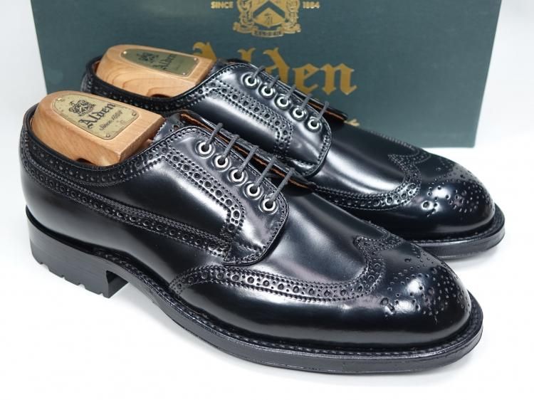 D9506CAlden×BROGUE別注 正宗  D9506C ブラックコードバン 袋付