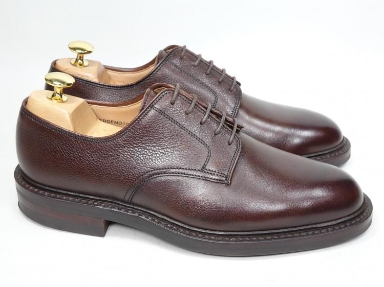 CROCKETT&JONES クロケットアンドジョーンズ その他靴 26388A-S01D1 英国製 SEDGEMOOR3 セッジムーア 378ラスト ブラックスエード 大ナイトソール プレーントゥ シューズ ダークブラウン系 7E【美品】