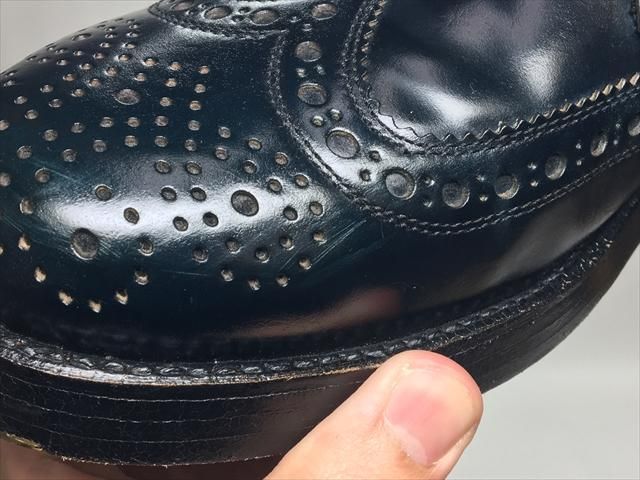 328 / 0523 極上 ハインリッヒディンケラッカー ネイビー コードバン