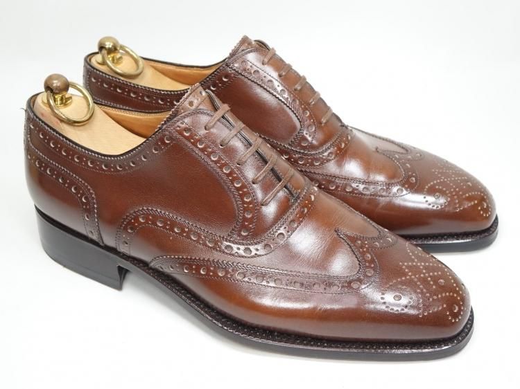 ステファノベーメル ウイングチップ シューズ スムースカーフ ブラウン 40 ステファノ ベーメル ウィングチップ サイズ40 - 中古革靴販売|革靴の