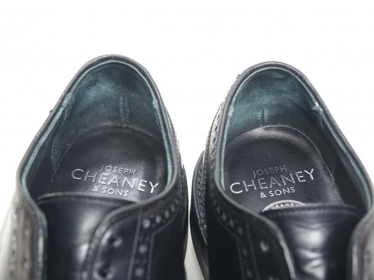 639 / 0424 極上 チーニー HEYFORD ウィングチップ 8.5F ブラック
