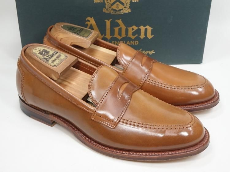 極上】Alden オールデン ウイスキー コードバン ローファー 9D 