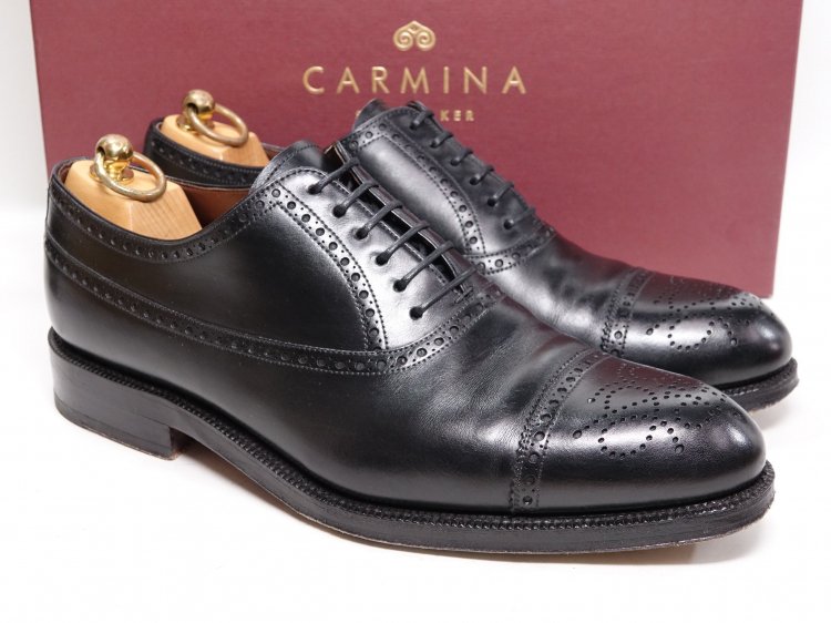 カルミナ セミブローグ 黒 8.5 【35％OFF】 - 靴